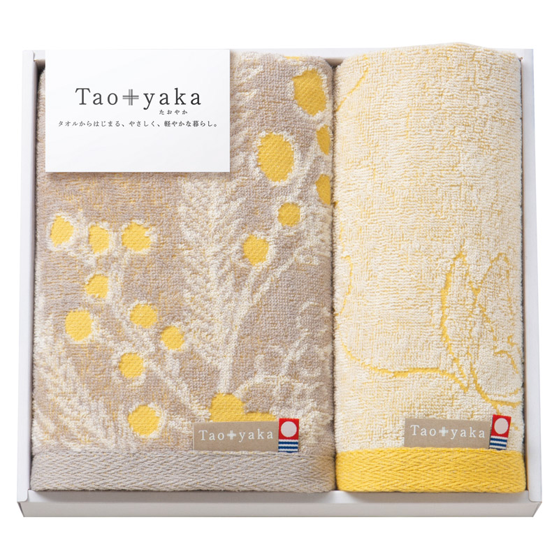ミモザフェイスタオル2P | Taoyaka（タオヤカ）のプレゼント・ギフト